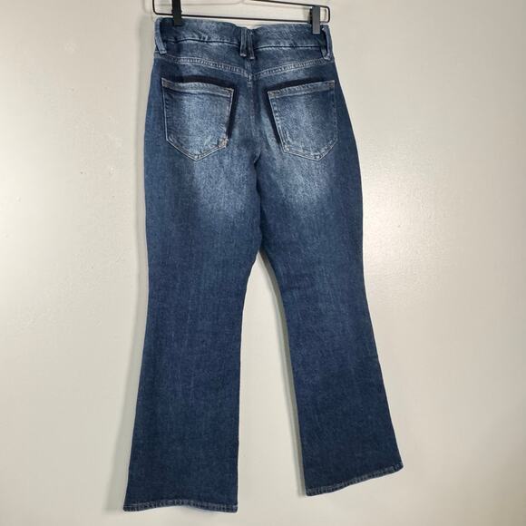 Good American Women's Blue Stretch Mid Rise Cotton Bootcut Jeans Size 2/26 - Picture 4 of 10